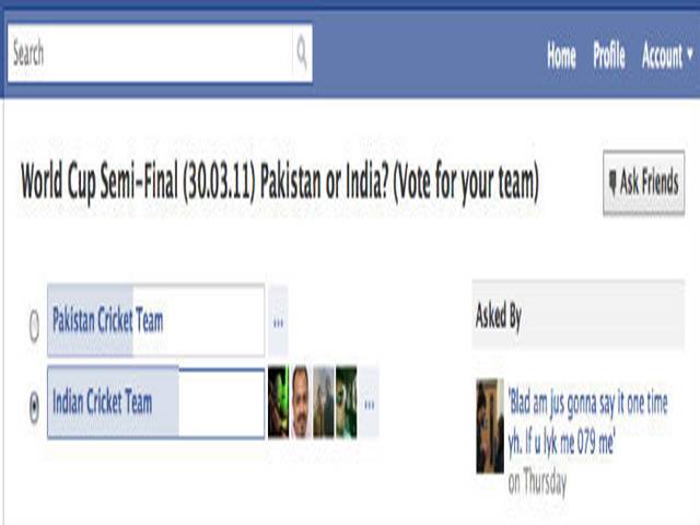  فیس بک پرپاک انڈیا ٹاکرا نوے لاکھ افراد زیربحث لائے