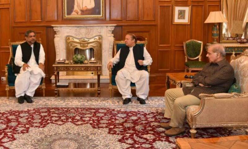 وزیراعظم کی نوازشریف سے اہم ملاقات ,ملاقات میں دونوں رہنماوں کو بلوچستان اور پارٹی امورپر بریفنگ