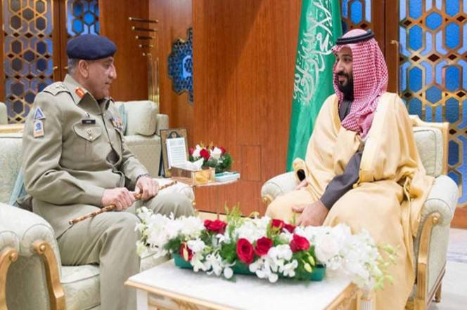 آرمی چیف جنرل قمر جاوید باجوہ کی سعودی ولی عہد محمد بن سلمان سے ملاقات