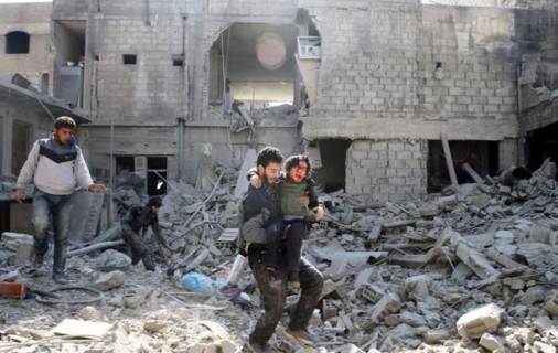 شام:غوتہ میں بمباری حملے،11افراد جاں بحق