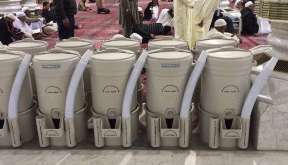 مسجد نبوی میں روزہ داروں کے لئے 13 ہزار اضافی واٹر کولر فراہم