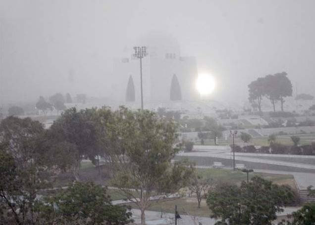کراچی میں تیز اور گرد آلود ہواؤں سے سردی کی شدت میں مزید اضافہ