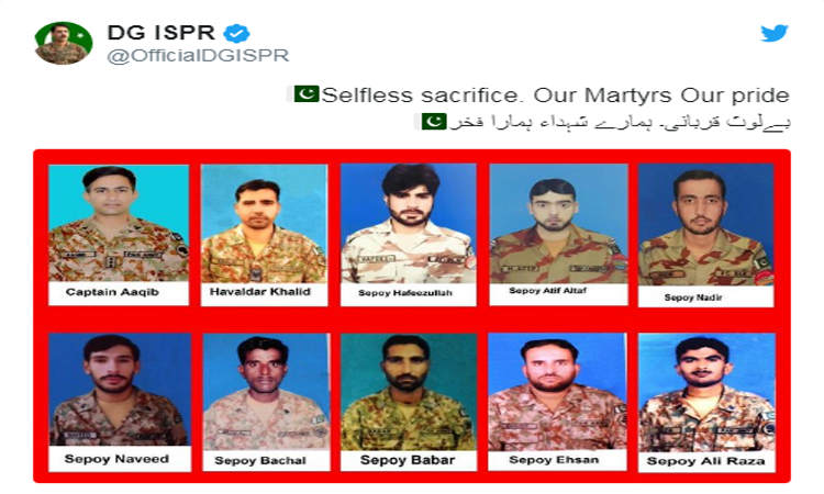 بلوچستان اور شمالی وزیرستان میں پاک فوج کے 10 جوان مادر وطن پر قربان