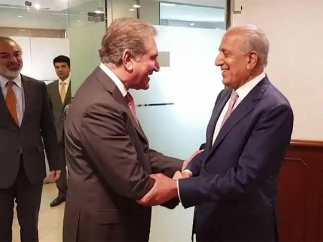  وزیر خارجہ شاہ محمود قریشی سے امریکی نمائندہ خصوصی برائے افغان مفاہمتی عمل زلمے خلیل زاد کی اہم ملاقات 