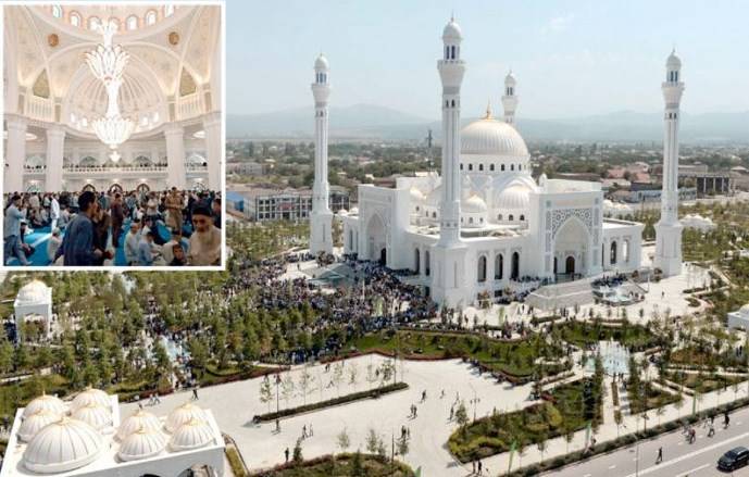 چیچنیا میں یورپ کی سب سے بڑی مسجد کا افتتاح