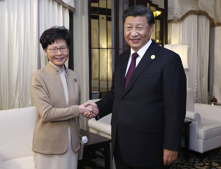 چینی صدر کی ہانگ کانگ کی رہنما کیری لام سے ملاقات