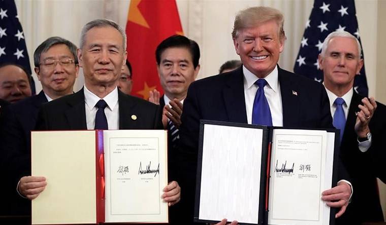 چین اور امریکہ نے پہلے مرحلے کے اقتصادی اور تجارتی معاہدے پر دستخط کردیے