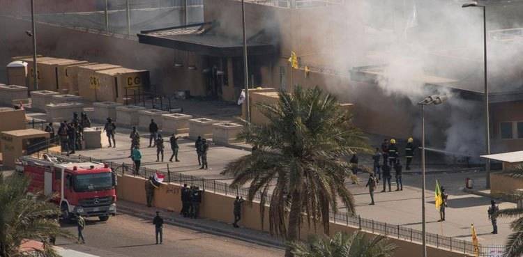 بغداد کے گرین زون میں امریکی سفارت خانے کے نزدیک پانچ راکٹ آ گرے