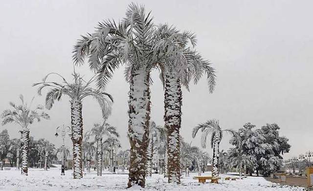  سعودی عرب میں سردی کی لہر، ریاض میں درجہ حرات منفی پر آگیا