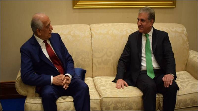 افغان امن معاہدہ، وزیر خارجہ کی زلمے خلیل زاد سے ملاقات