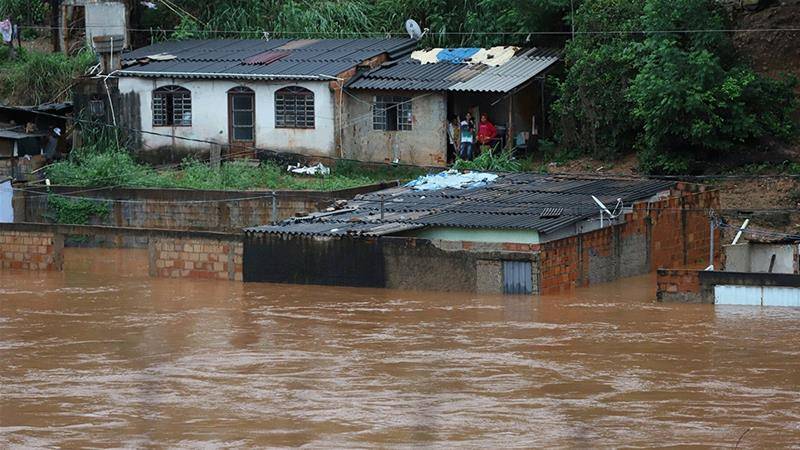 برازیل، طوفانی بارشوں کے بعد سیلاب نے تباہی مچادی