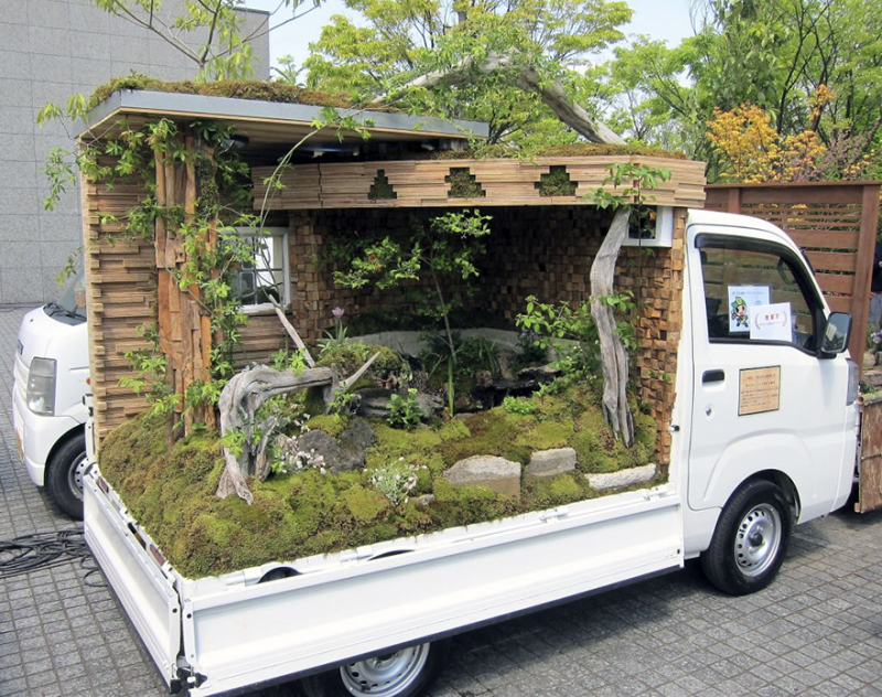 جاپان: ٹرکوں پر خوبصورت باغیچے بنانے کا انوکھا مقابلہ