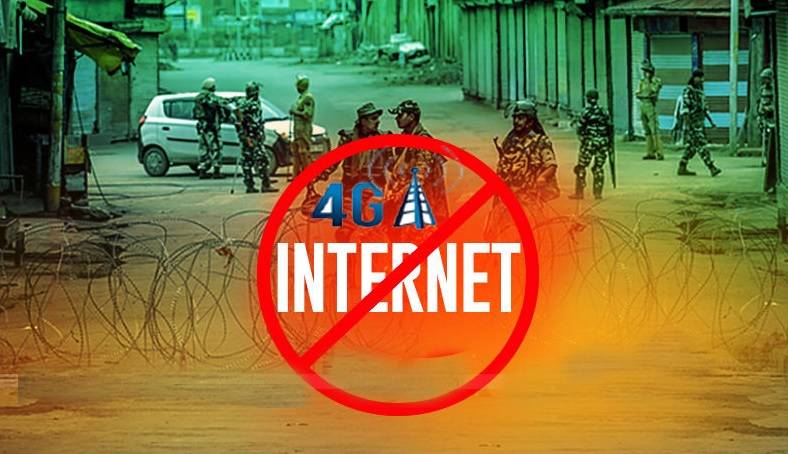 بھارتی حکام نےمقبوضہ علاقےمیں فورجی انٹرنیٹ سروس پرپابندی میں توسیع کردی