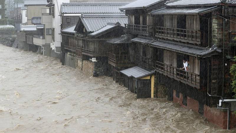 مغربی اور مشرقی جاپان میں شدید بارش کی پیش گوئی