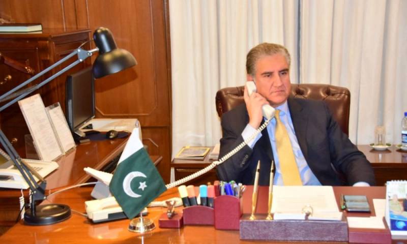 وزیر خارجہ شاہ محمود قریشی کا یو اے ای ہم منصب سے ٹیلیفونک رابطہ