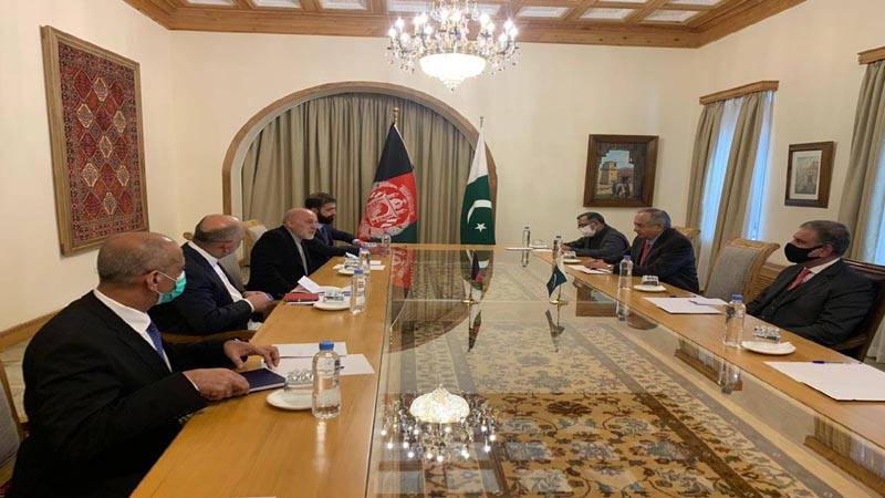 وزیر خارجہ شاہ محمود قریشی کی افغان ہم منصب سے ملاقات
