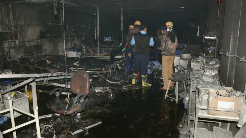 بھارت،ہسپتال کے آئی سی یو میں آتشزدگی سے 5 افراد ہلاک