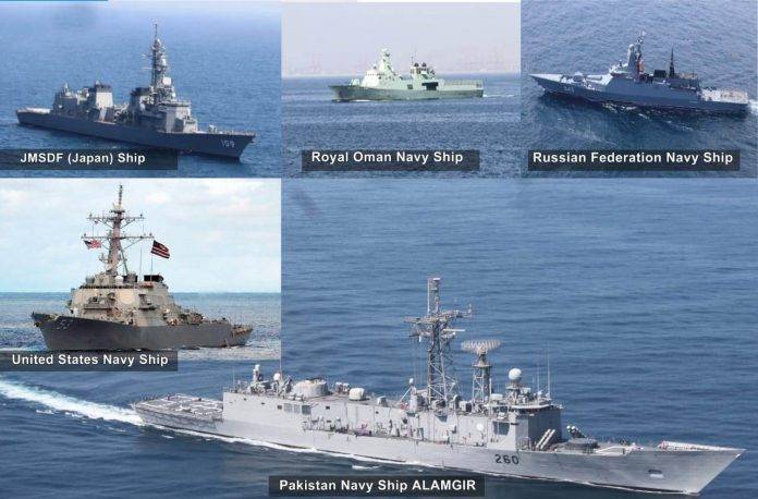 پاک بحریہ کا جاپان، عمان، روس اور امریکی بحری افواج کے ساتھ دو طرفہ مشقوں کا انعقاد