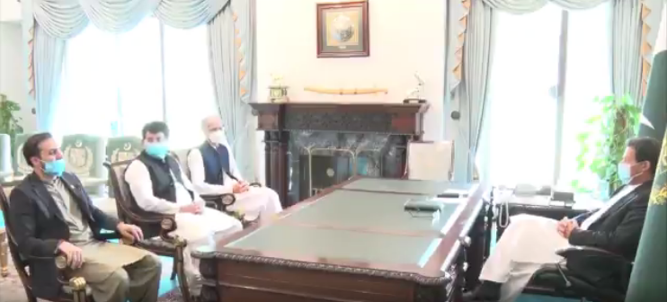 وزیرِ اعظم سے محمد صادق سنجرانی اور مرزا محمد آفریدی کی ملاقات
