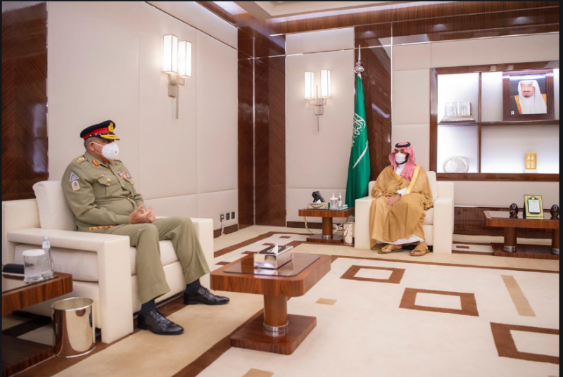 آرمی چیف جنرل قمر باجوہ کی سعودی نائب وزیر دفاع سے ملاقات