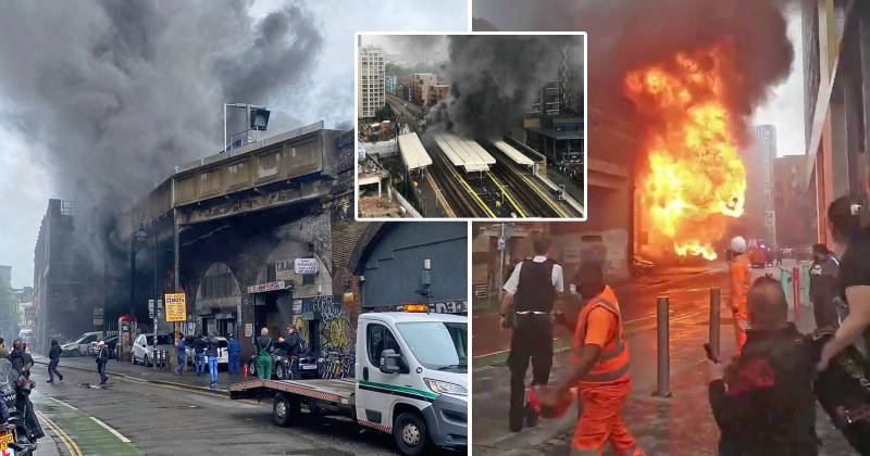لندن،ریلوے اسٹیشن پر آگ لگ گئی، ایک شخص زخمی