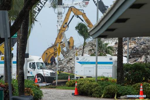 امریکہ،فلوریڈا میں عمارت گرنے سے ہلاکتوں کی تعداد36ہوگئی،109تاحال لاپتہ