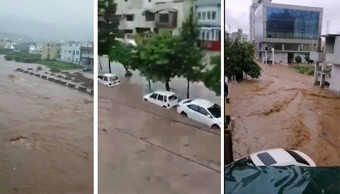 اسلام آباد میں طوفانی بارش، گھر میں پانی داخل ہونے سے ماں بیٹا جاں بحق