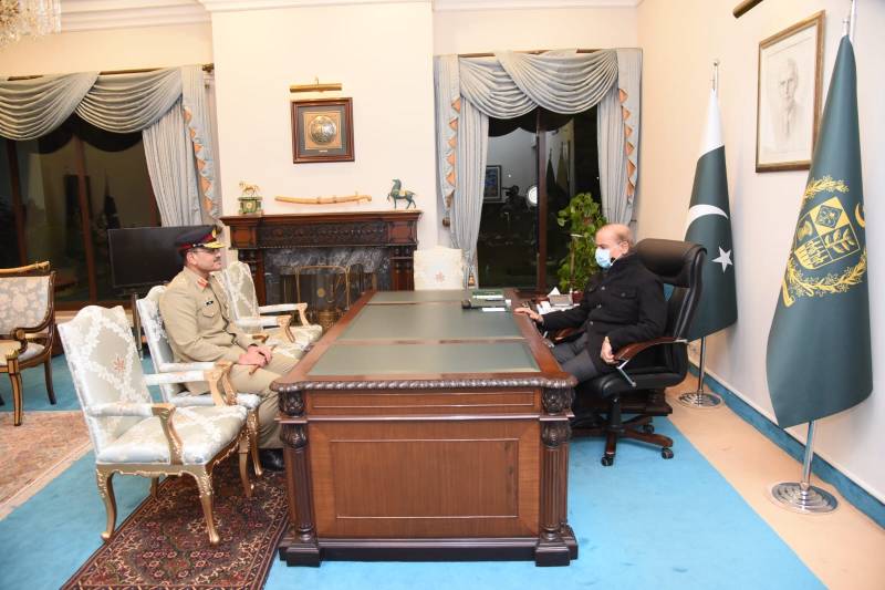 وزیراعظم سے نئے آرمی چیف جنرل عاصم منیر کی ملاقات