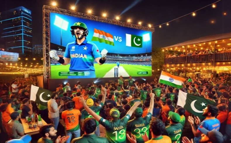 پاک بھارت میچ میں کروڑوں لوگوں کا جوش و جذبہ، مختلف شہروں میں بڑی اسکرینیں نصب