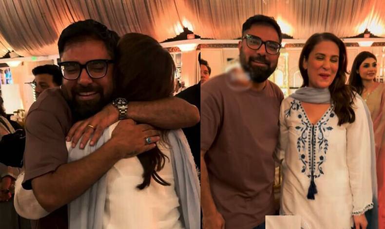 یاسر حسین اور نوشین شاہ میں اختلافات ختم، گلے ملنے کی ویڈیو وائرل         