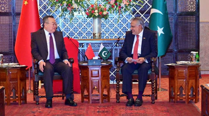 اسحق ڈار کی چینی کمیونسٹ پارٹی کے وزیر سے ملاقات ، اسٹریٹجک تعاون مزید مضبوط بنانے پر اتفاق