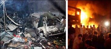 پشاور: بازار میں کار بم دھماکہ‘ 25 جاں بحق ‘140 زخمی ہولناک آگ بھڑک اٹھی