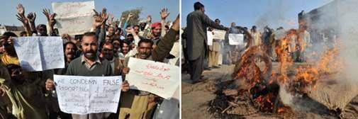 اجمل قصاب فرید کوٹ کا رہائشی نہیں سینکڑوں مکینوں کا نجی چینل کے خلاف احتجاج‘ نعرے