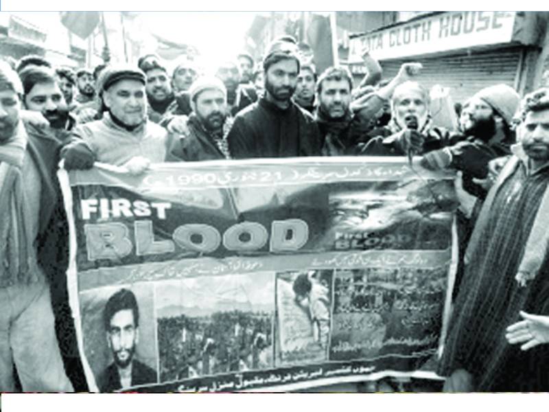 مقبوضہ کشمیر: یاسین ملک کی قیادت میں احتجاجی جلوس ‘ ”آزادی“ کے نعرے 