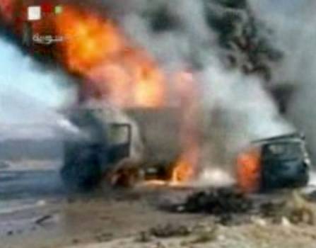 کراچی: دھماکے سے ٹرک تباہ، 3 افراد زخمی 