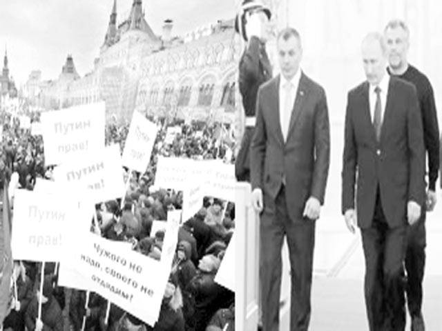 پیوٹن نے کریمیا سے الحاق کے معاہدے پر دستخط کر دئیے: روس کی ’’جی ایٹ‘‘ رکنیت معطل 