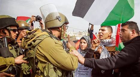 مغربی کنارا: فلسطینی خواتین نے بچے کی گرفتاری کی کوشش ناکام بنا دی، صہیونی فوجی کی درگت 