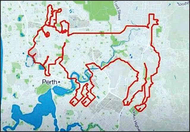 سائیکل سواروں نے 200 کلومیٹرسائیکل چلاکربکری کا خاکہ بنا ڈالا