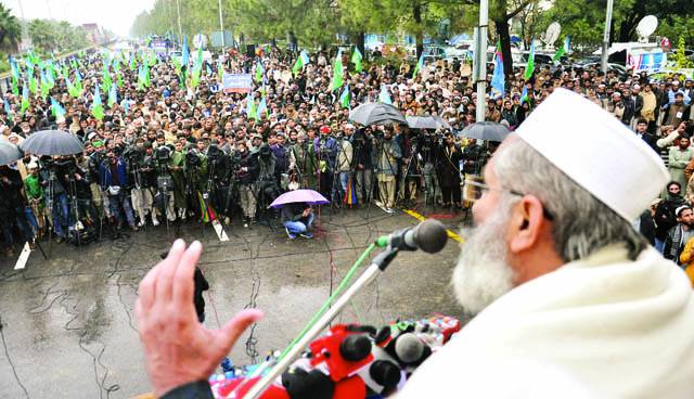 ’’فاٹا بل نہ آیا تو یکم جنور سے دھرنا ہو گا‘‘ جماعت اسلامی لانگ مارچ اسلام آباد پہنچ کر ختم 