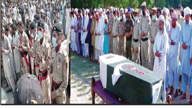 جنوبی وزیرستان میں شہید 3 جوان فوجی اعزاز کے ساتھ مظفرگڑھ میں سپرد خاک