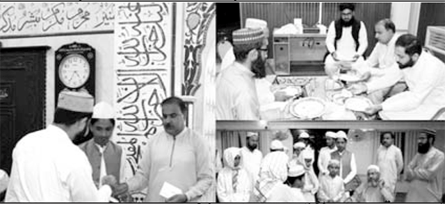 جامع تاجدار مدینہ میں تکمیل قرآن پرتحائف تقسیم 